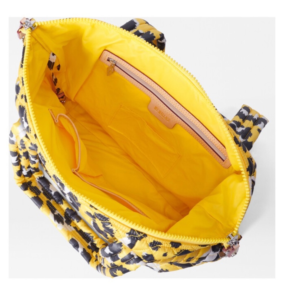 MZ WALLACE- Medium Sutton Deluxe Bag, Yellow Leopard - Picture 5 of 14
